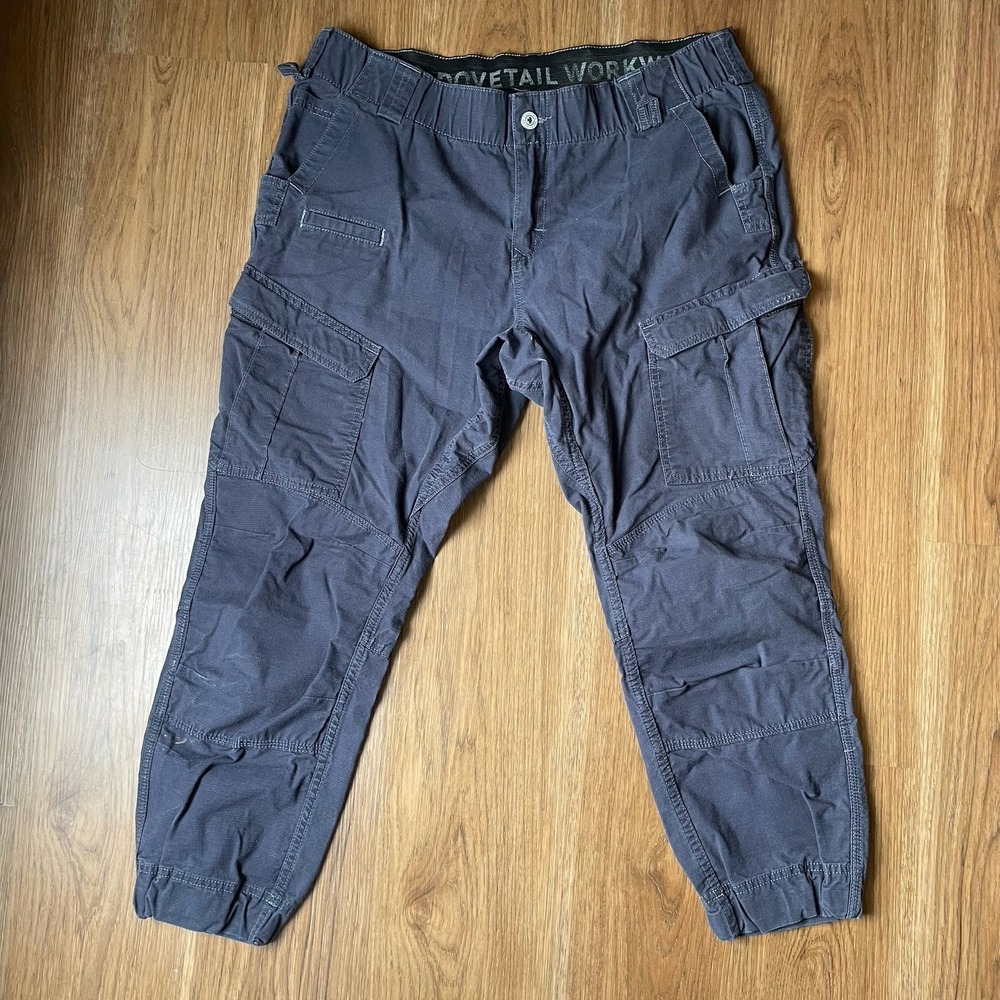 Dovetail Workwear Cordura Cargo Pants Size 18/28 Utility Navy Blue Durable Heavy